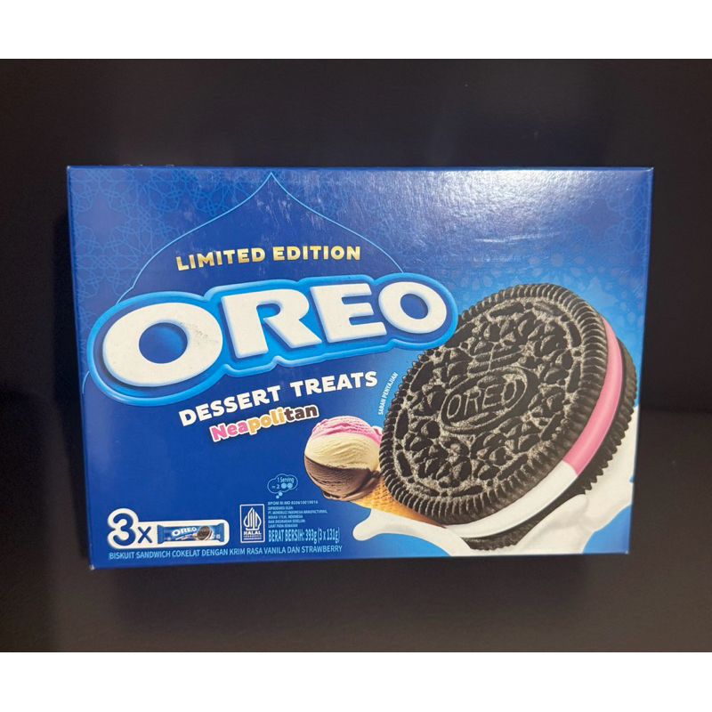 

Oreo biskuit coklat limited edition neapolitan 3x131 gr
