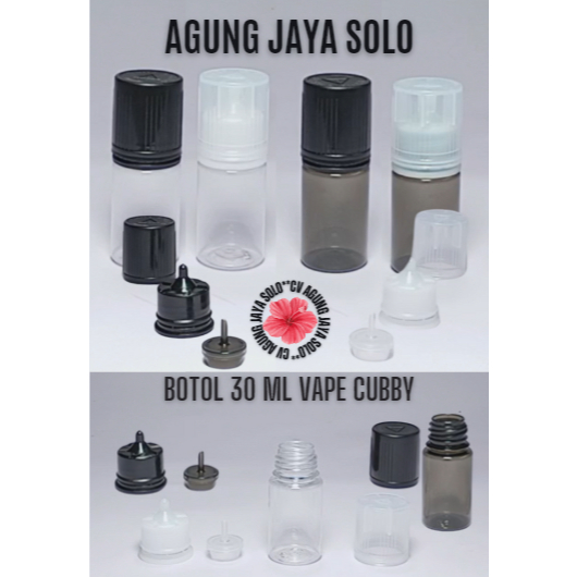 Botol Vape 30 ml Cubby / Botol Plastik / Botol Pet Food / Botol Liquid / Botol Vape / Vape 30 ml