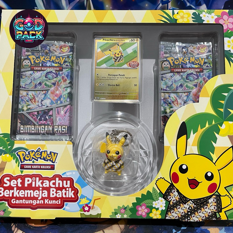 Set Kolektor Pikachu Batik Kartu TCG Pokemon Seri Bimbingan Rasi