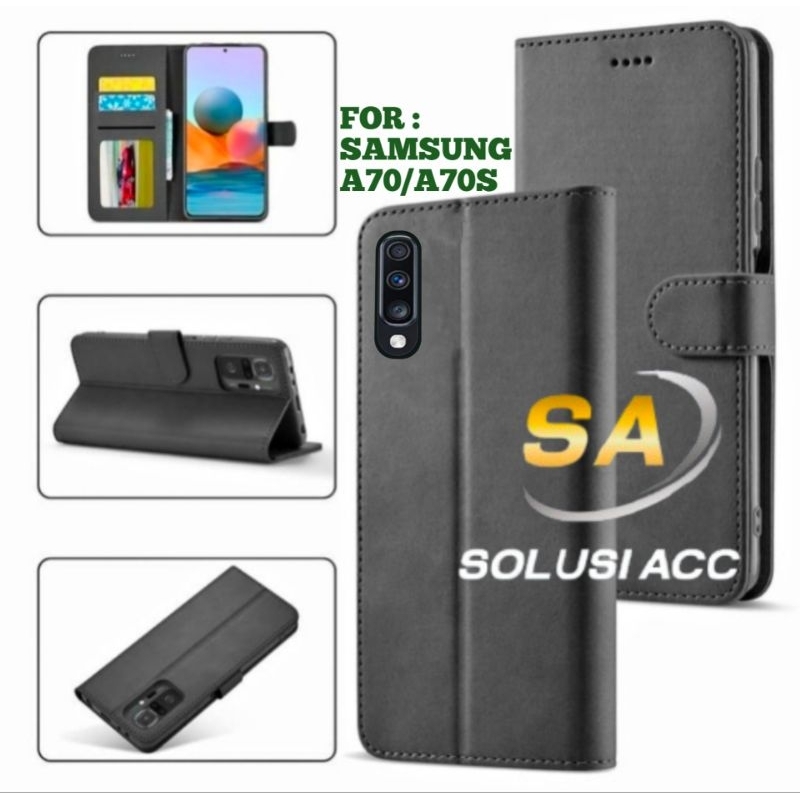 CASE HP SAMSUNG A70 A70S FLIP COVER WALLET SARUNG HP CASING DOMPET FLIP MAGNET