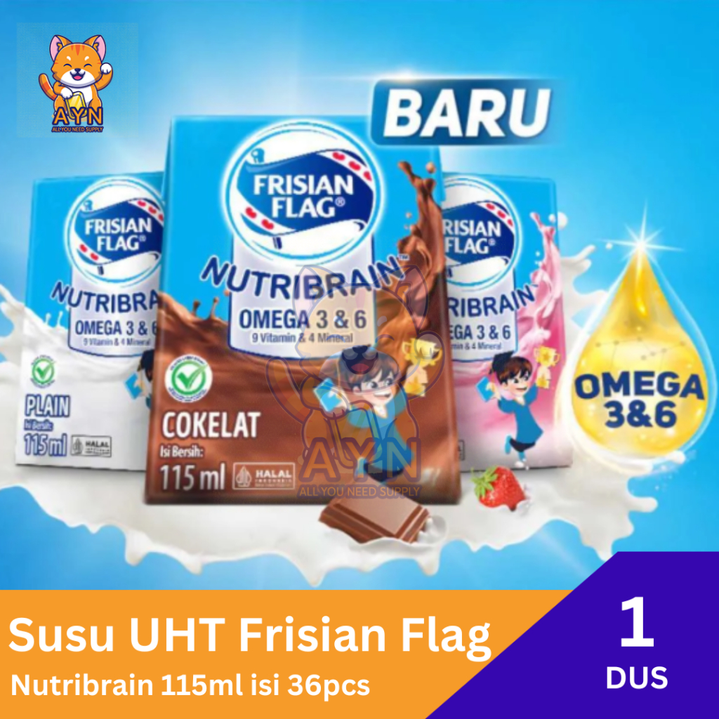 

Susu UHT Bendera Frisian Flag Nutribrain 115 ml [ 1 dus isi 36 pcs ]