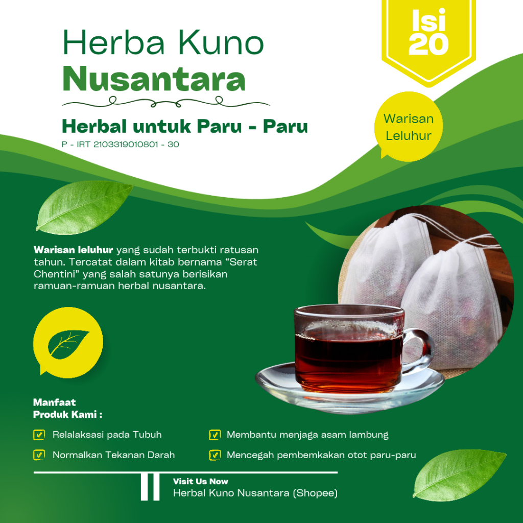 

Herbal Kuno Nusantara - Minuman Untu Penyakit Paru - Paru
