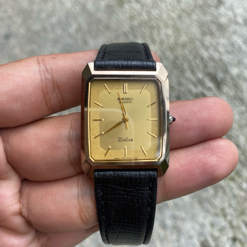 vintage seiko dolce tank watch