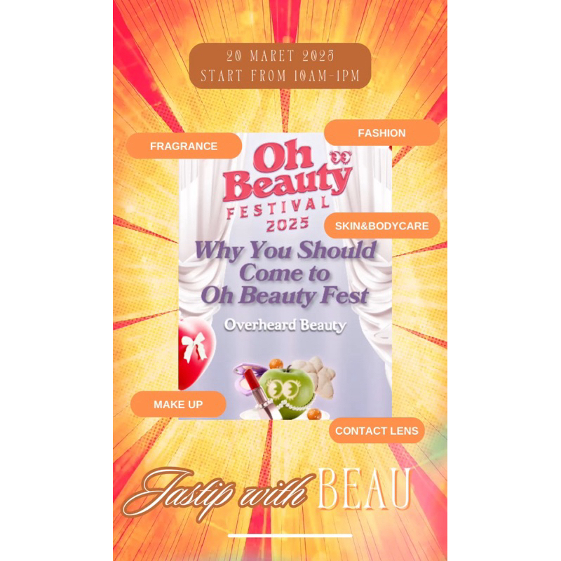 Jastip Oh Beauty Festival (morningsol, somethinc, 3mongkis, shopatblow, SORA, Lafiye, MKS Shoes, 11/