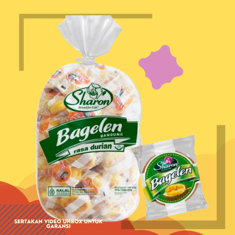 ROTI Bagelen Durian isi 30 Pcs- Bagelan Rasa Duren Bagelen Sharon Orisinal Jajanan Jajan Cemilan Dur