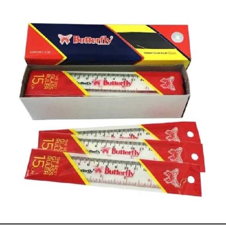 

Penggaris/Pengaris/Mistar/Ruler Plastic Butterfly 15 cm