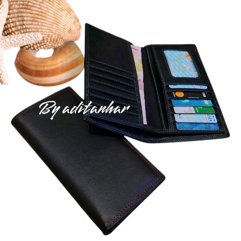 Dompet panjang kulit asli dompet kartu atm uang