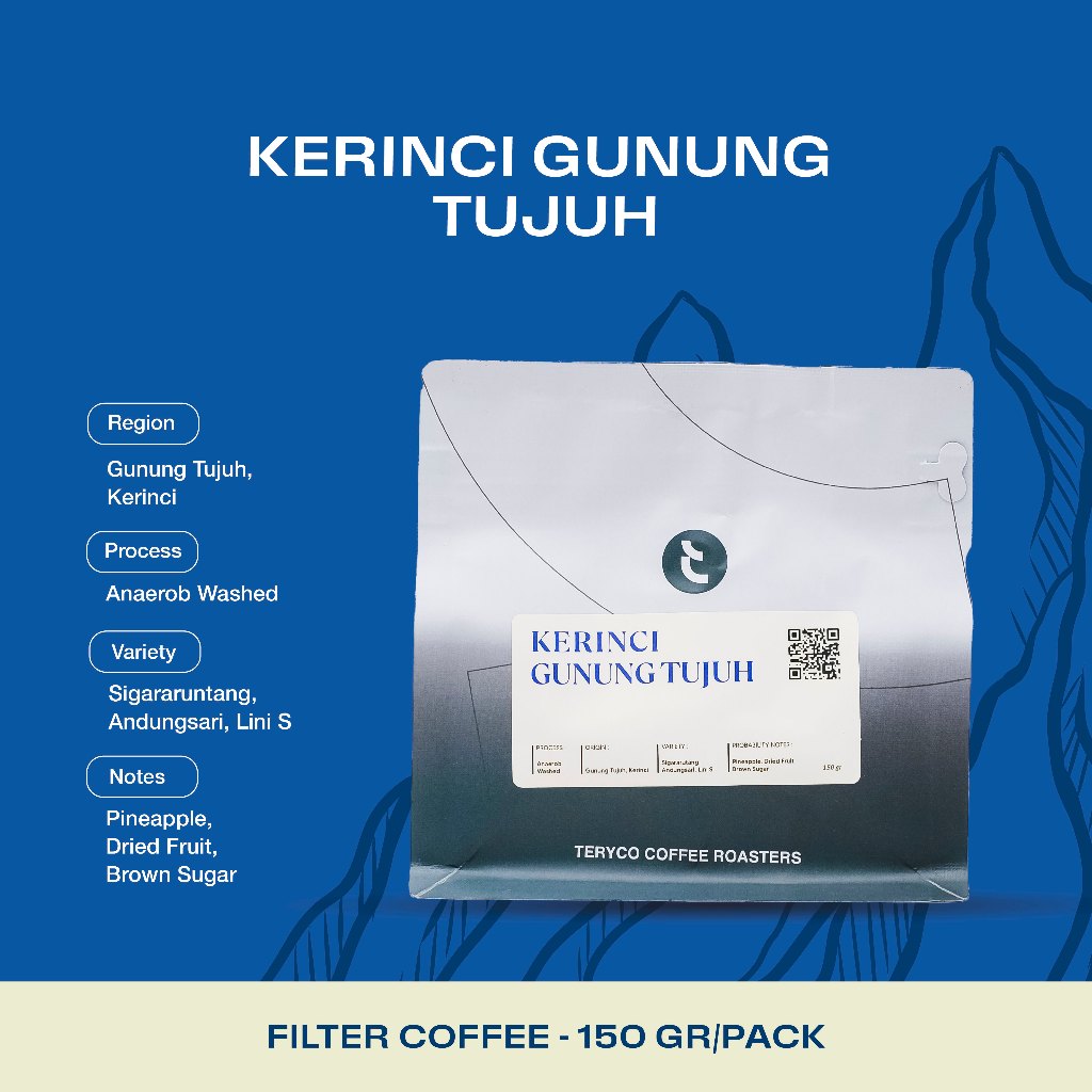 

Teryco Roasters - 150gr Kerinci Gunung Tujuh / Kopi Single Origin / Single Origin Arabika / Single Origin Coffee / Beans Single Origin