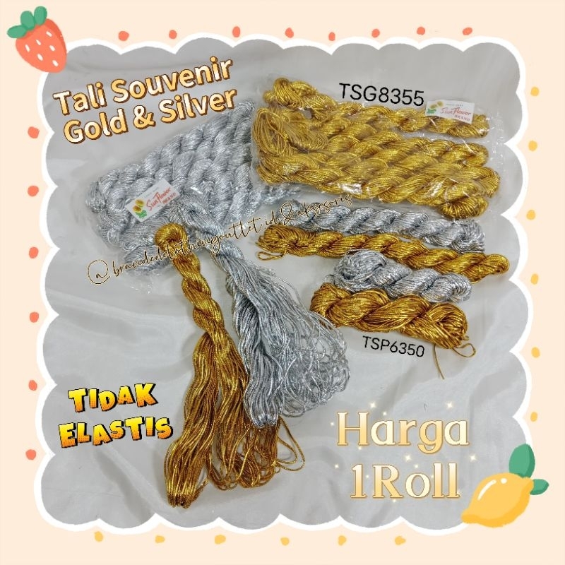 

TALI SOUVENIR GOLD & SILVER / TALI HANGTAG METALIK / BENANG SOUVENIR EMAS & PERAK / HANG TAG SERBAGUNA / BENANG PERAK DAN EMAS / STRAP HANG TAG GOLD SILVER / TSG8355