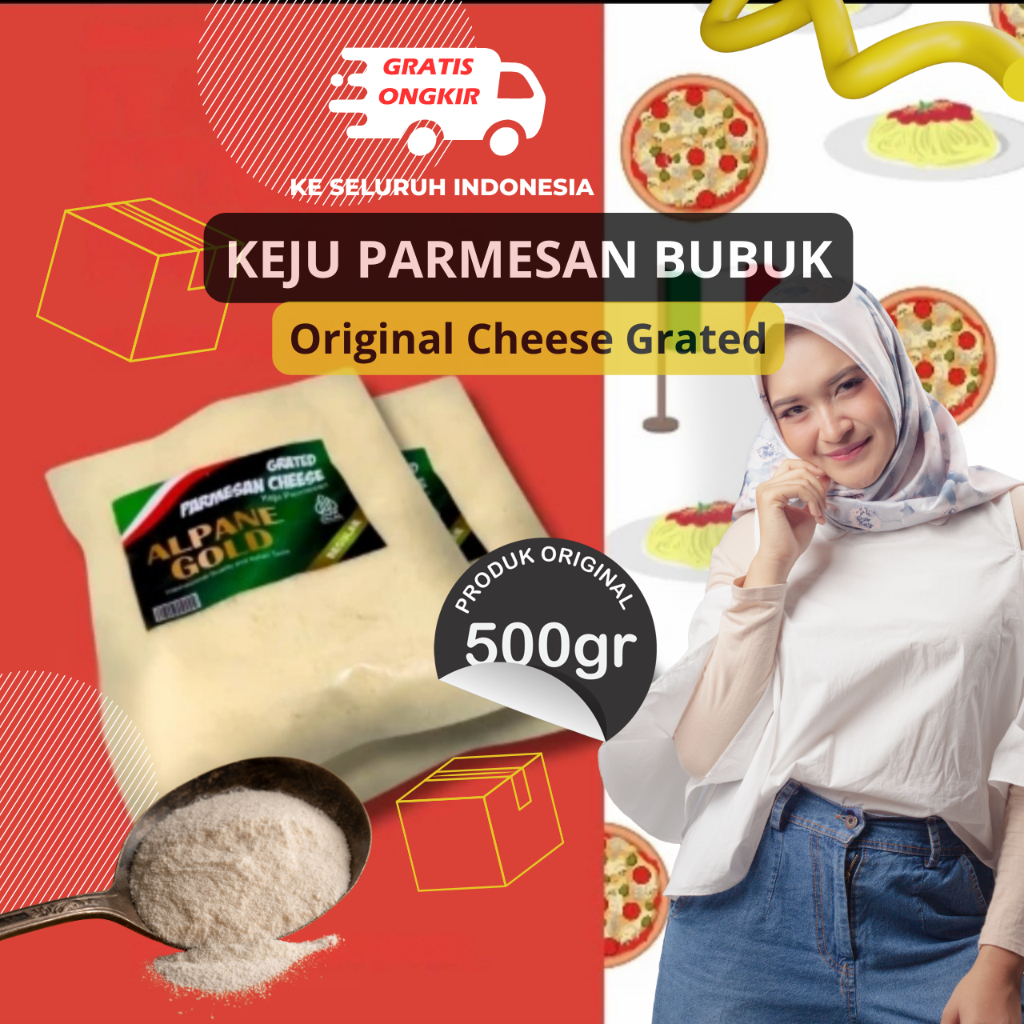 

Keju Parmesan Bubuk 500 gr Original Cheese Grated