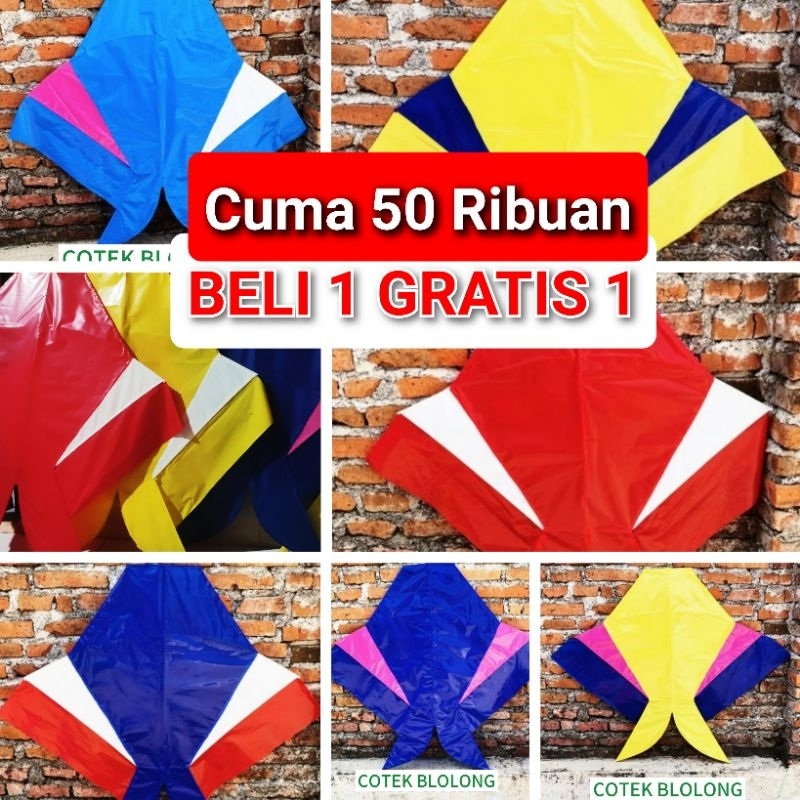 BELI 1 GRATIS 1 Layangan Cotek Blolong 1 Meter