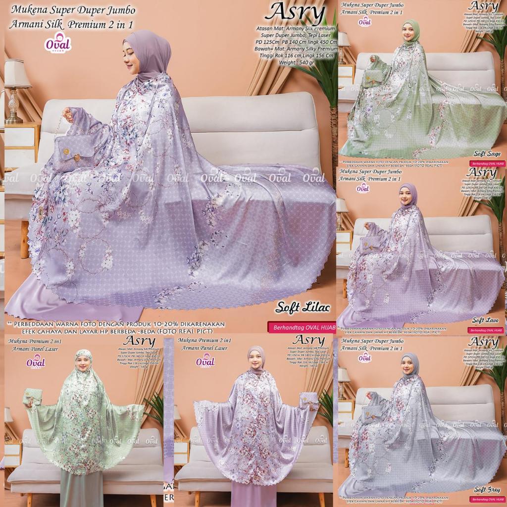 Mukena Armany Silk Premium Jumbo Asry Oval Hijab
