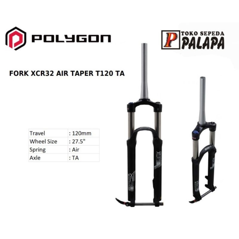 Fork Depan Sepeda 27,5 Suntour XCR 32 AIR LO Rebound T120 Taper TA 15x100 Suspensi Angin