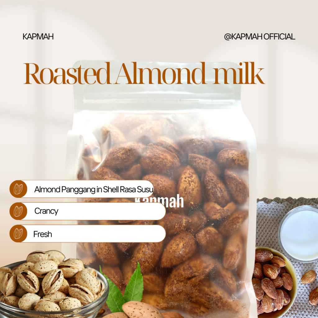 

Kacang Almond Cangkang Susu (Almond Nuts in Shell Milk Flavor) 500 Gram