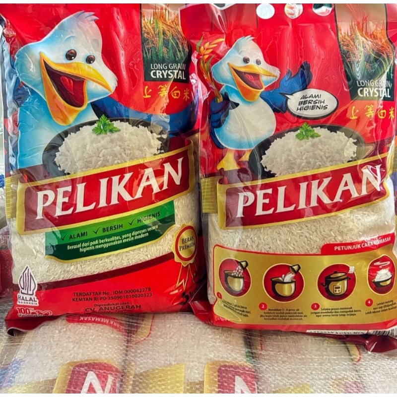 

Beras Pelikan Kemasan 3 Kg/ Beras Pulen Premium