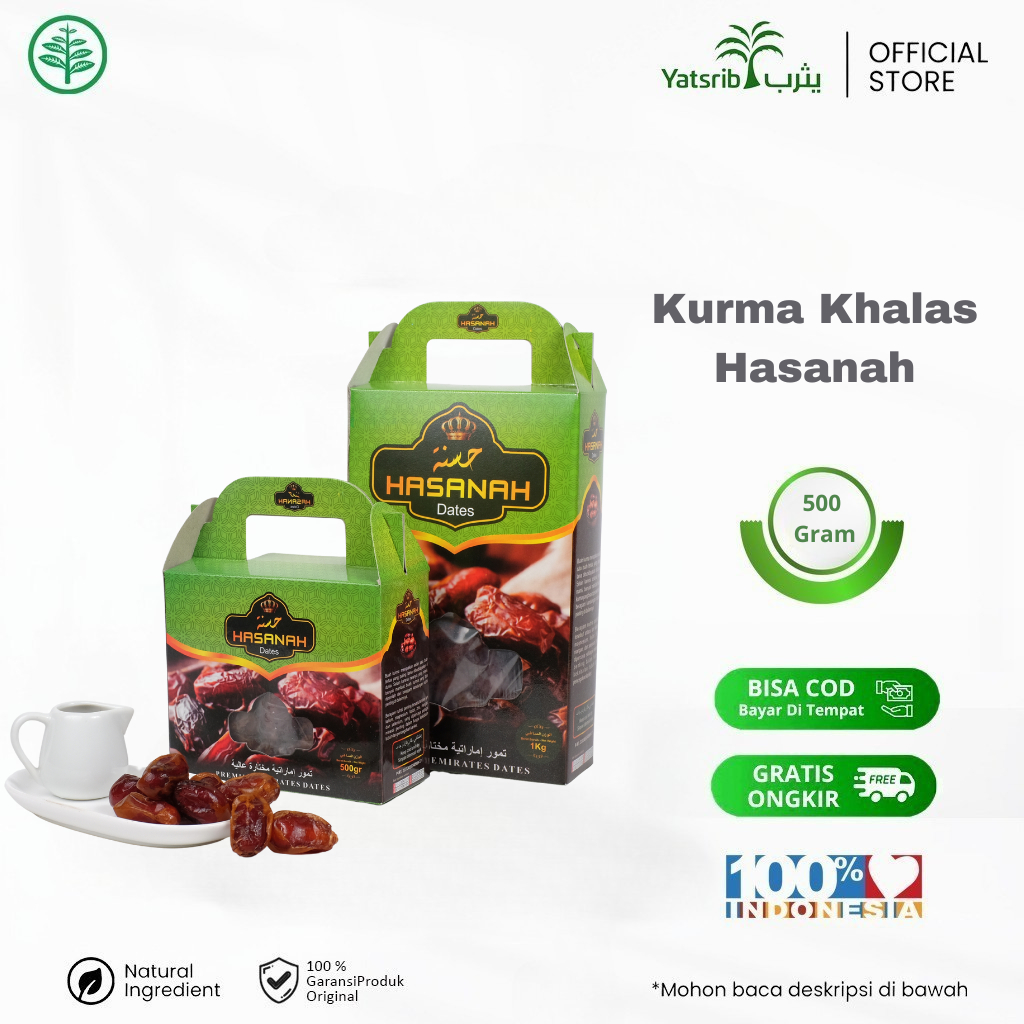 

Hasanah Dates - Kurma Khalas Emirates Dengan Dengan Rasa Manis Alami Bergizi Tinggi - 500 Gram