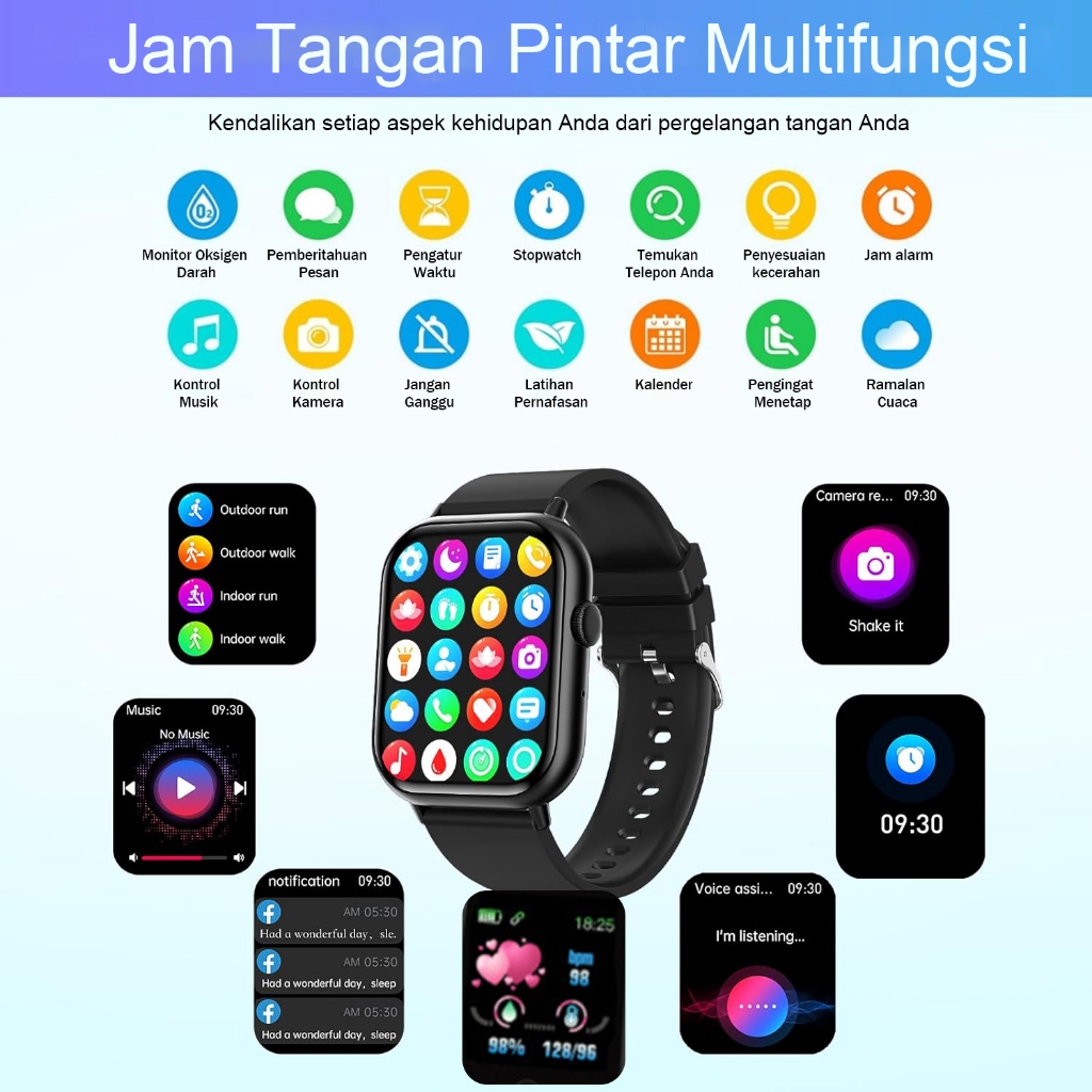 Promo Terbaru Aokeyo Smartwatch Sport 116 Plus Tahan Air Bluetooth Smart Watch Pelacak Kebugaran