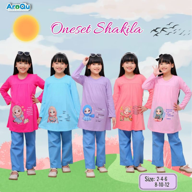 CUCI GUDANG set Shakila setelan anak hijabi