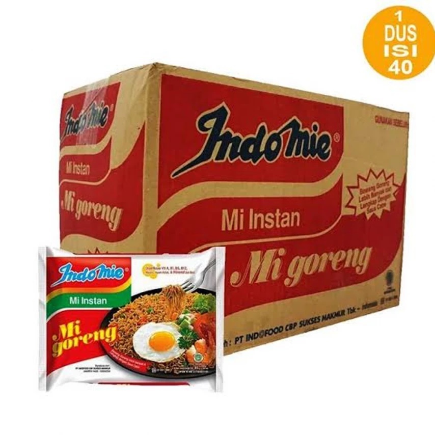 

Indomie Mi Goreng 1 dus isi 40 pcs
