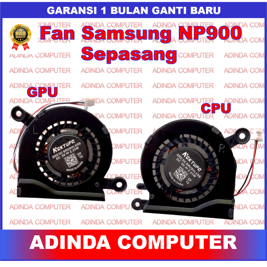 Fan Samsung NP900 NP900X3C NP900X3D NP900X3E NP900X3B NP900X3F Sepasang