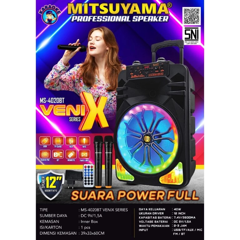 Speaker / Speaker Aktif / Speaker Portable / Speaker Meeting / Speaker Aktif MITSUIYAMA MS - 4020BT 