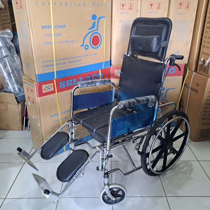 Kursi Roda 3 in 1 (Tempat tidur + BAB + Kaki Selonjor ) Velg Racing Avico