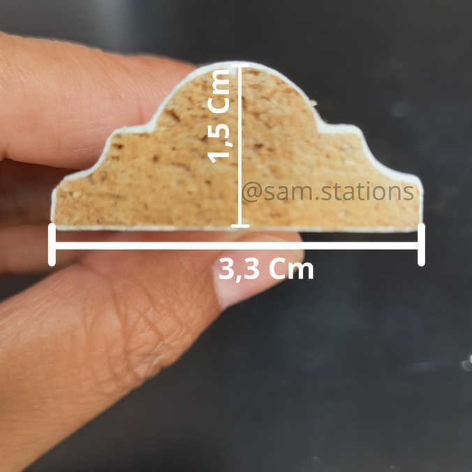 LIST KAYU - WALL MOULDING - WAINSCOTING LIS DINDING - WALL PANEL - PANJANG 1 M - LIS DINDING KAYU