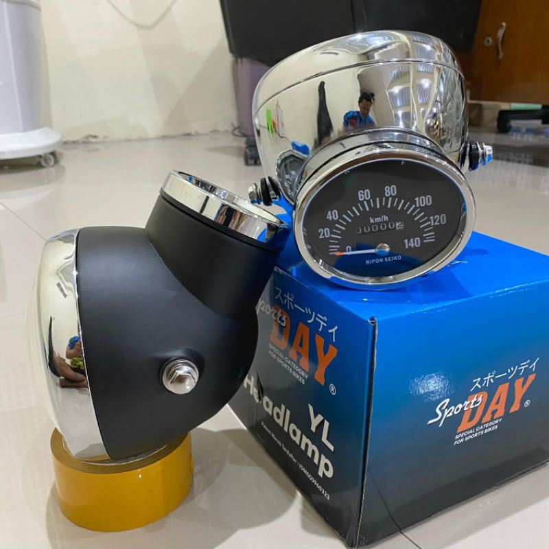 lampu YL impor day set spedo lampu YL hitam/crom