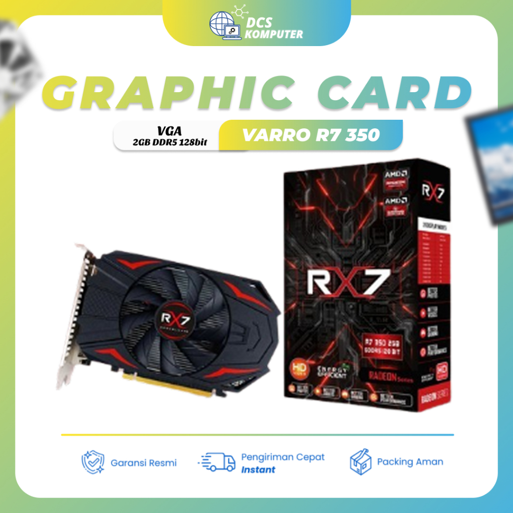 Vga Card Varro R7 350 2gb Ddr5 Graphic Card Radeon R7 350 New Garansi