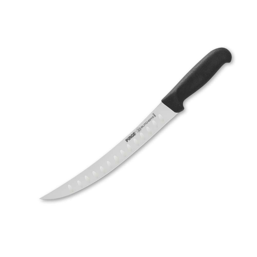 Pisau dapur professional PIRGE BUTCHER'S Butcher Knife Curved 26 cm Hollow Black