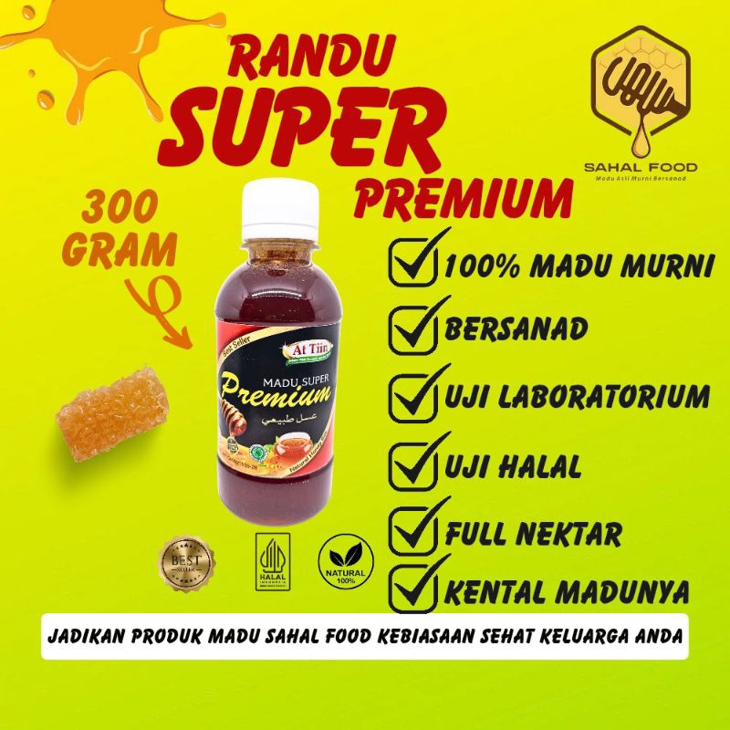 

MADU FULL NEKTAR BUNGA RANDU 100% ASLI&MURNI TANPA CAMPURAN,300 GRAM-PREMIUM At-Tiin