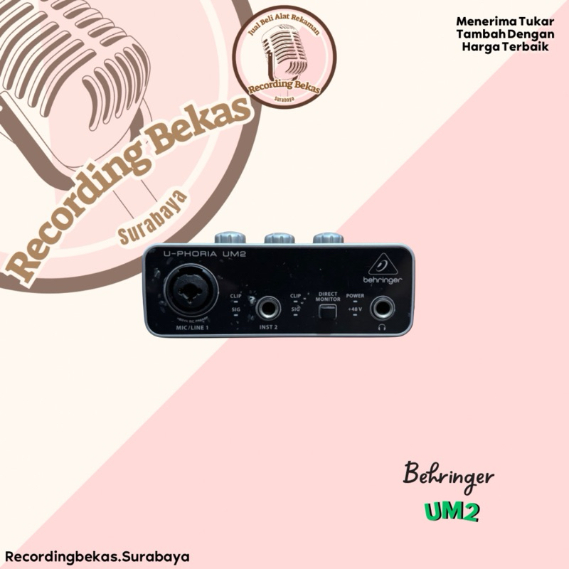 Soundcard Behringer U-PHORIA UM2 (Bekas)