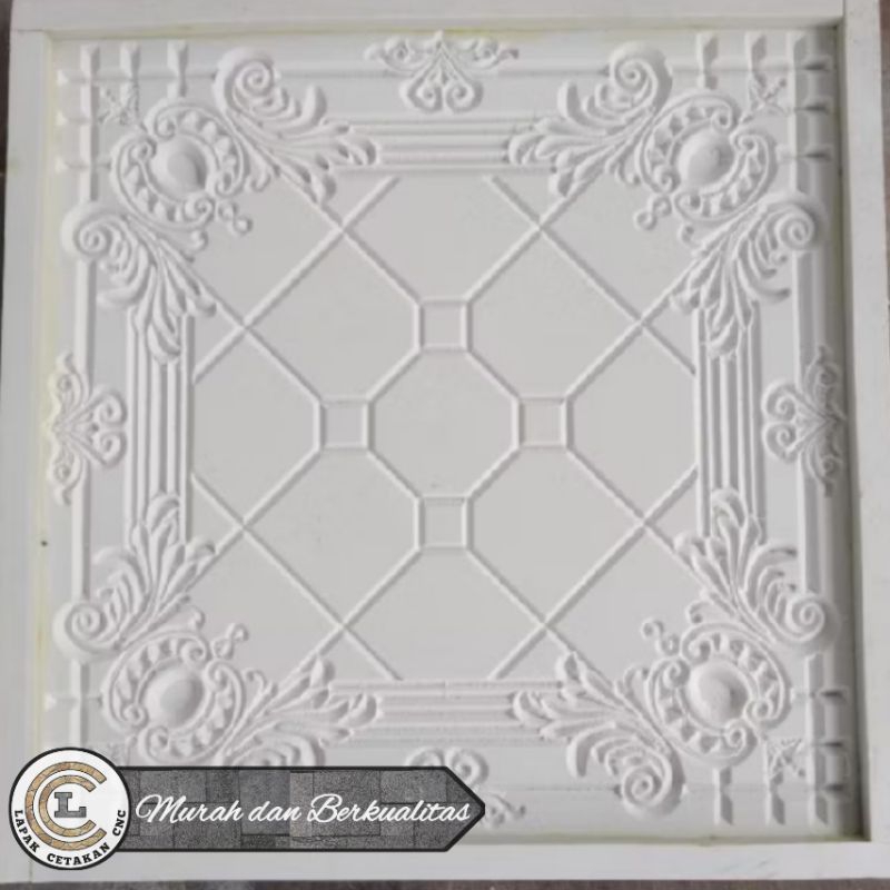 Cetakan Masif GRC Ornamen Panel Dinding Ukuran 50x50