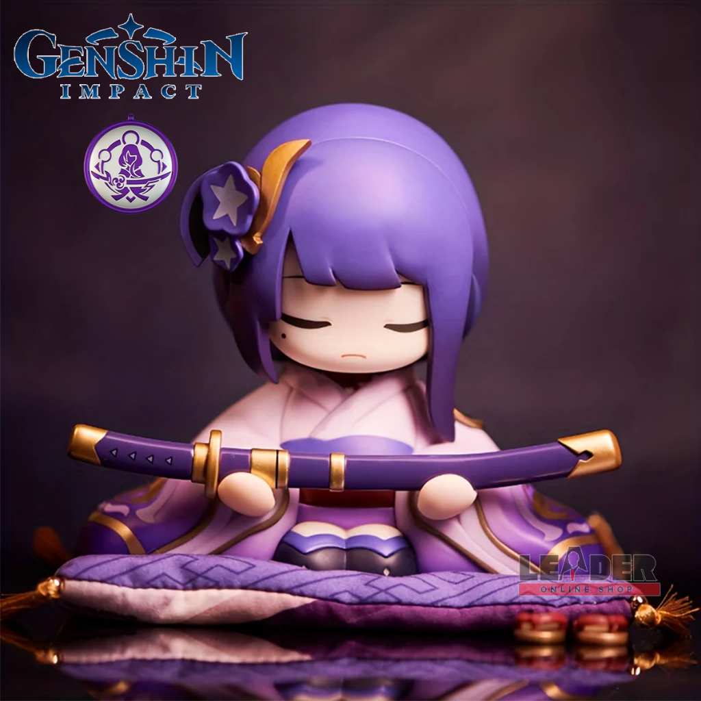 GENSHIN IMPACT RAIDEN SHOGUN ACTION FIGURE BEELZEBUL PAJANGAN DEKORASI ANIME 10.5cm POSE DUDUK SEIZA