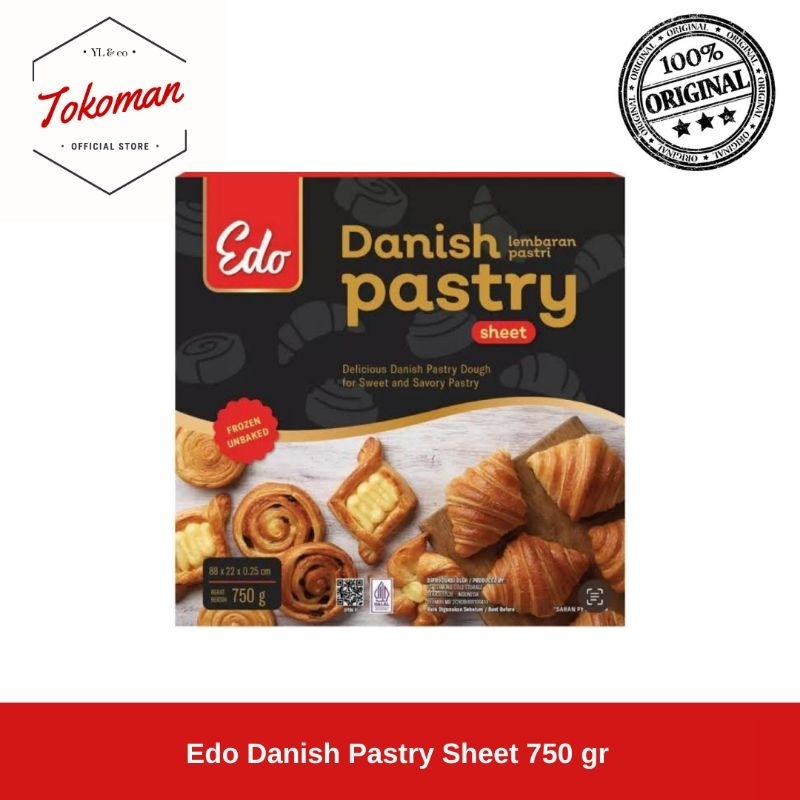 

(GRAB/GOJEK) Edo Danish Pastry Sheet 750gr / 750 gr - 1 KARTON