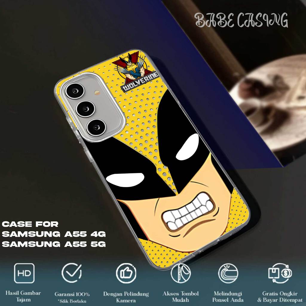 CASE SAMSUNG A55 CASING HANDPHONE FEATHER LASER PREMIIUM MATTE - MOTIF MRVL - SOFTCASE SAMSUNG A55