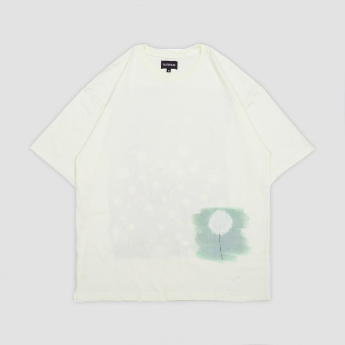 TEE - FAITHFADE - Dandelions Oversized Tee (Broken White)