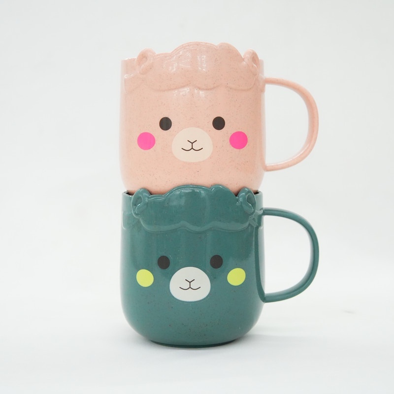 Gelas Minum Anak Plastik Lucu  Cangkir Susu Motif Domba Mug Cangkir Gelas BPA FREE Kids/Gelas Cangki