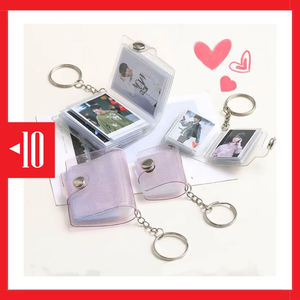 BM17 mini photo album pc polaroid photo card kpop 1 inch 2 inch keychain gantungan album foto tempat