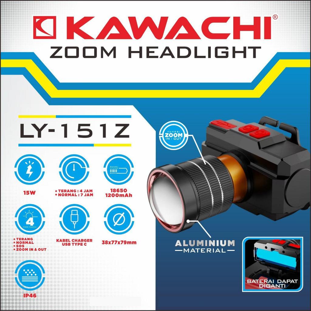 KAWACHI | SENTER KEPALA LY-151Z | Senter Outdoor | Senter Darurat | Senter Emergency | Lampu Darurat