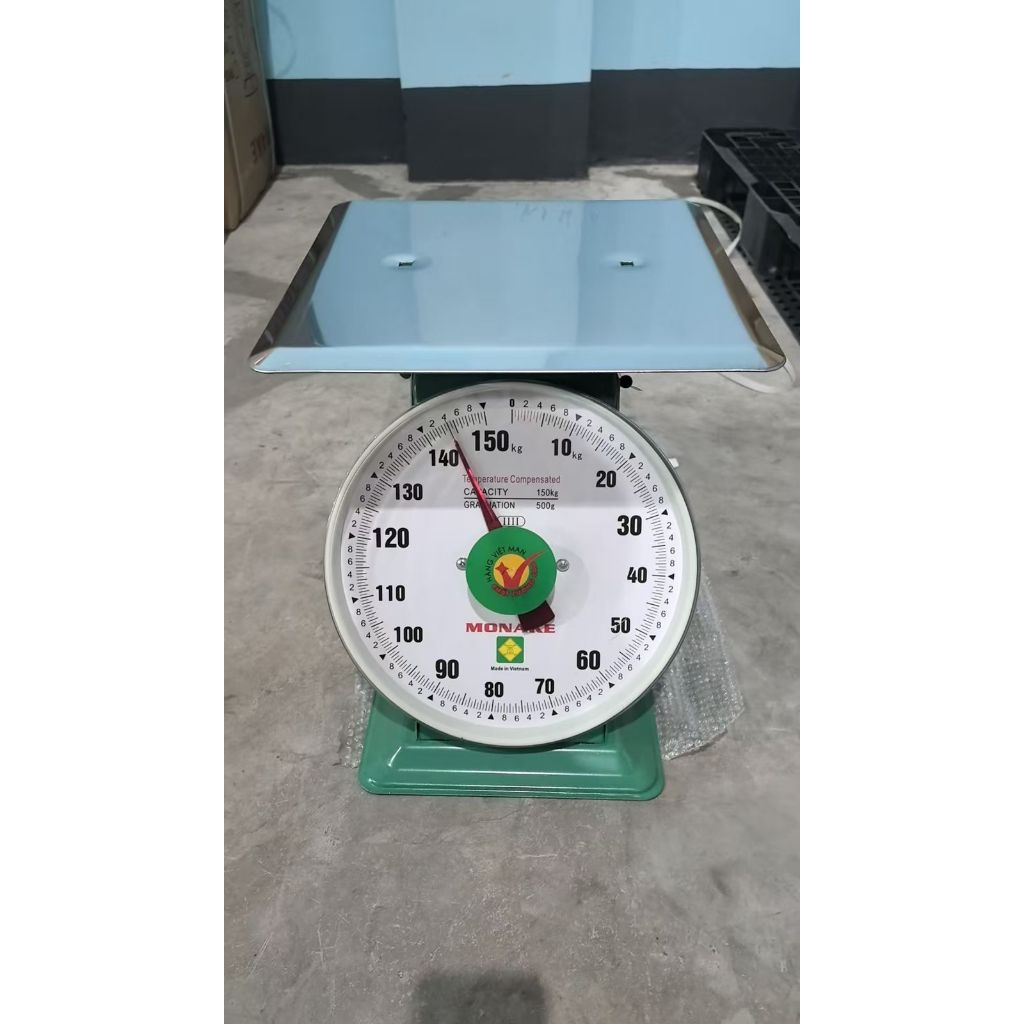 Timbangan VIETNAM HIJAU MONAKE MKG - 150kg Besi Stainless Jarum Analog Manual Duduk Sembako Telor Ku