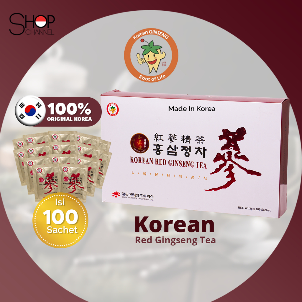 

KOREAN RED GINSENG TEA ( 100 sachet ) Teh Ginseng
