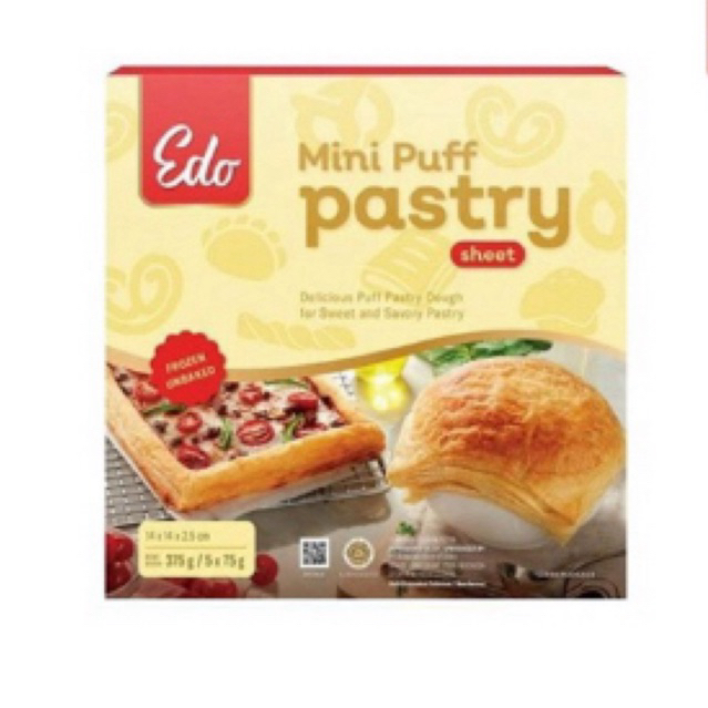 

EDO MINI PUFF PASTRY SHEET BOX 5x75GR