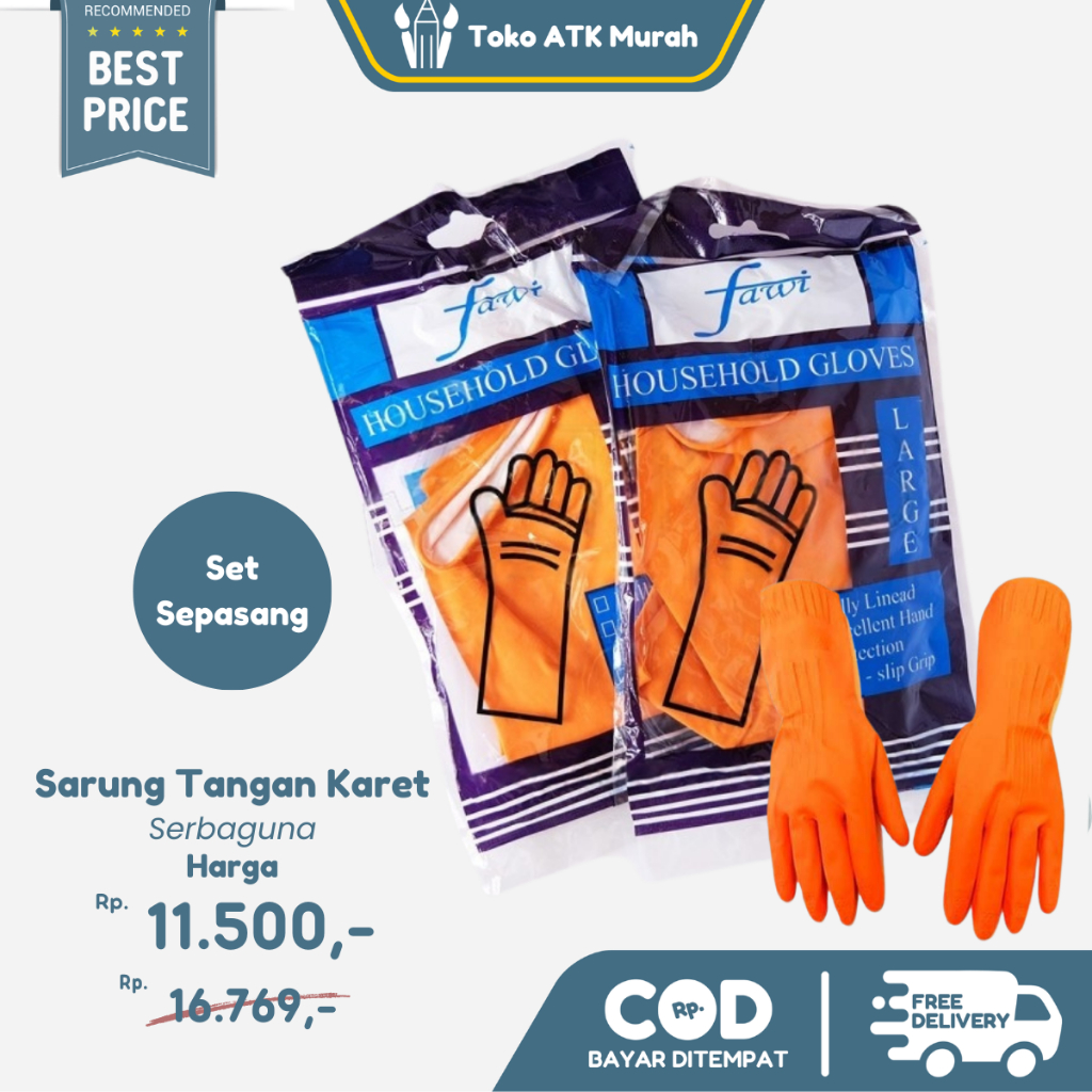 SARUNG TANGAN KARET SERBAGUNA FREDER RUSH CRAB SUN