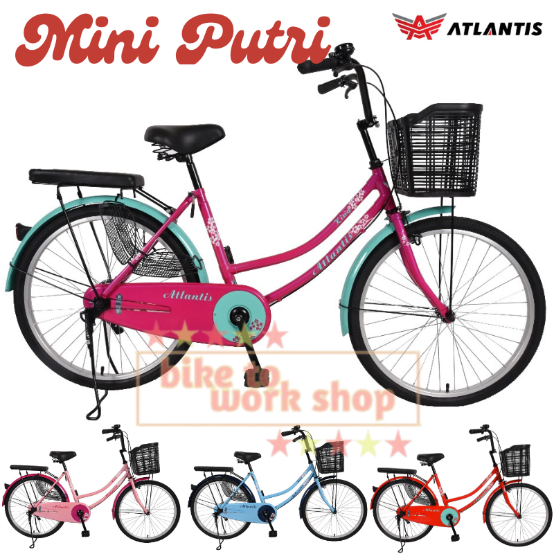 SEPEDA MINI DEWASA ATLANTIS OK PUTRI 20 24 26 KERANJANG CITYBIKE CTB WANITA PEREMPUAN