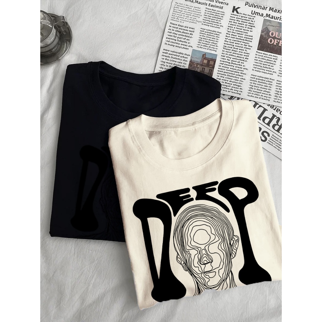 Maverick Kaos Oversize Blurring Avatars And Letters lengan panjang T Shirt Distro Pria Wanita Cott 2