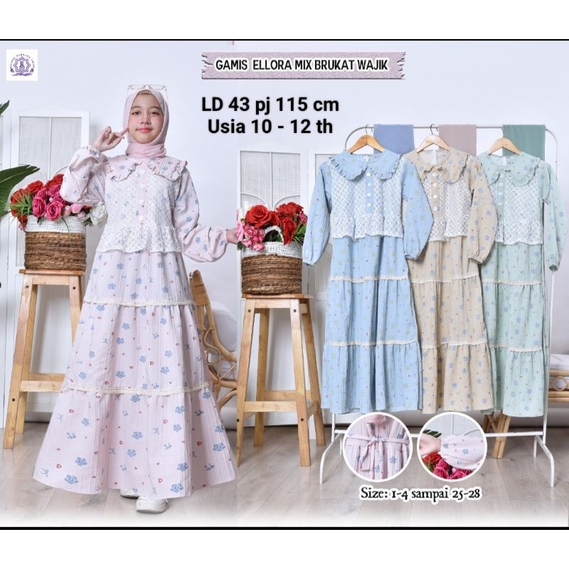 gamis dres anak ellora