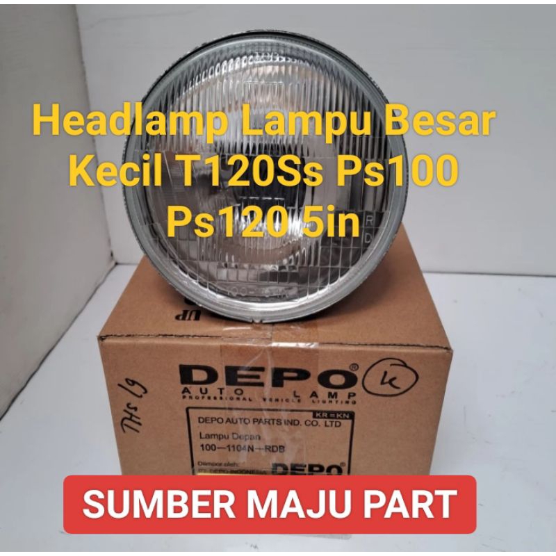 Headlamp Lampu Kecil Bulat Mitsubishi T120Ss Ps100 Ps120 5in