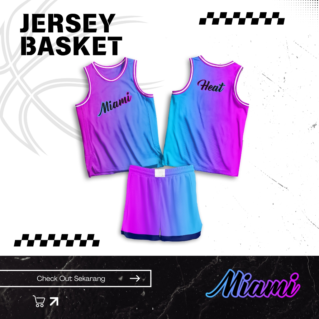 JERSEY BASKET MIAMI heat gradien flow