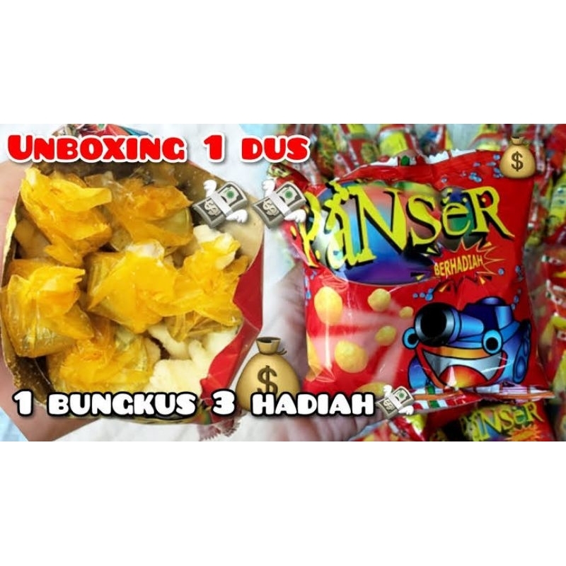 Ciki Panser Berhadiah uang tunai - Ciki berhadiah uang - Ciki Panser 1 pack isi 10pcs